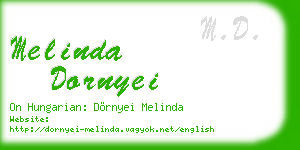 melinda dornyei business card