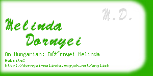 melinda dornyei business card